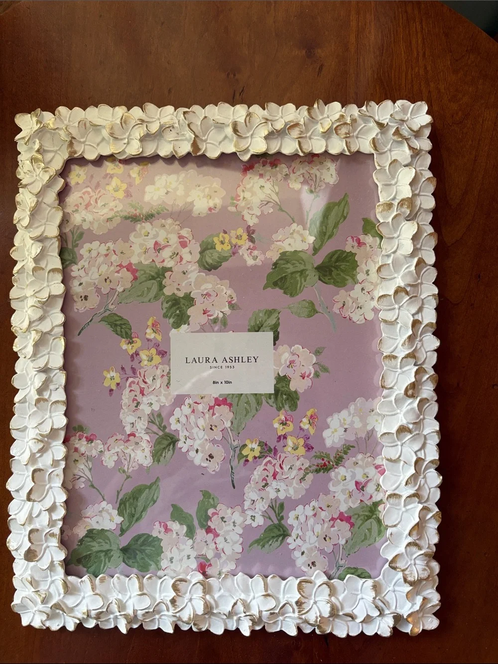 Laura Ashley White Floral Picture Frame - Picture 1 of 2